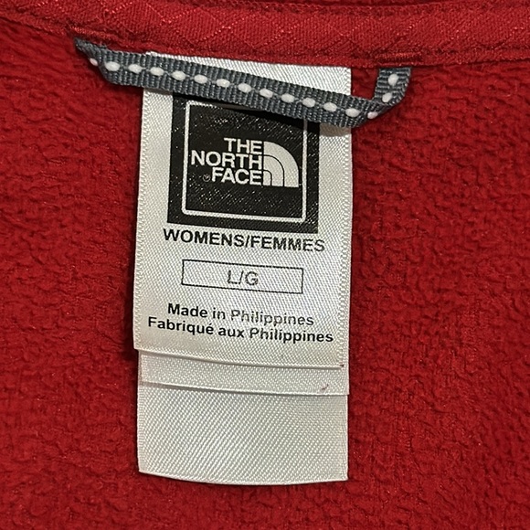 The north face TKA 100 red half zip fleece sweater size large - Picture 4 of 6